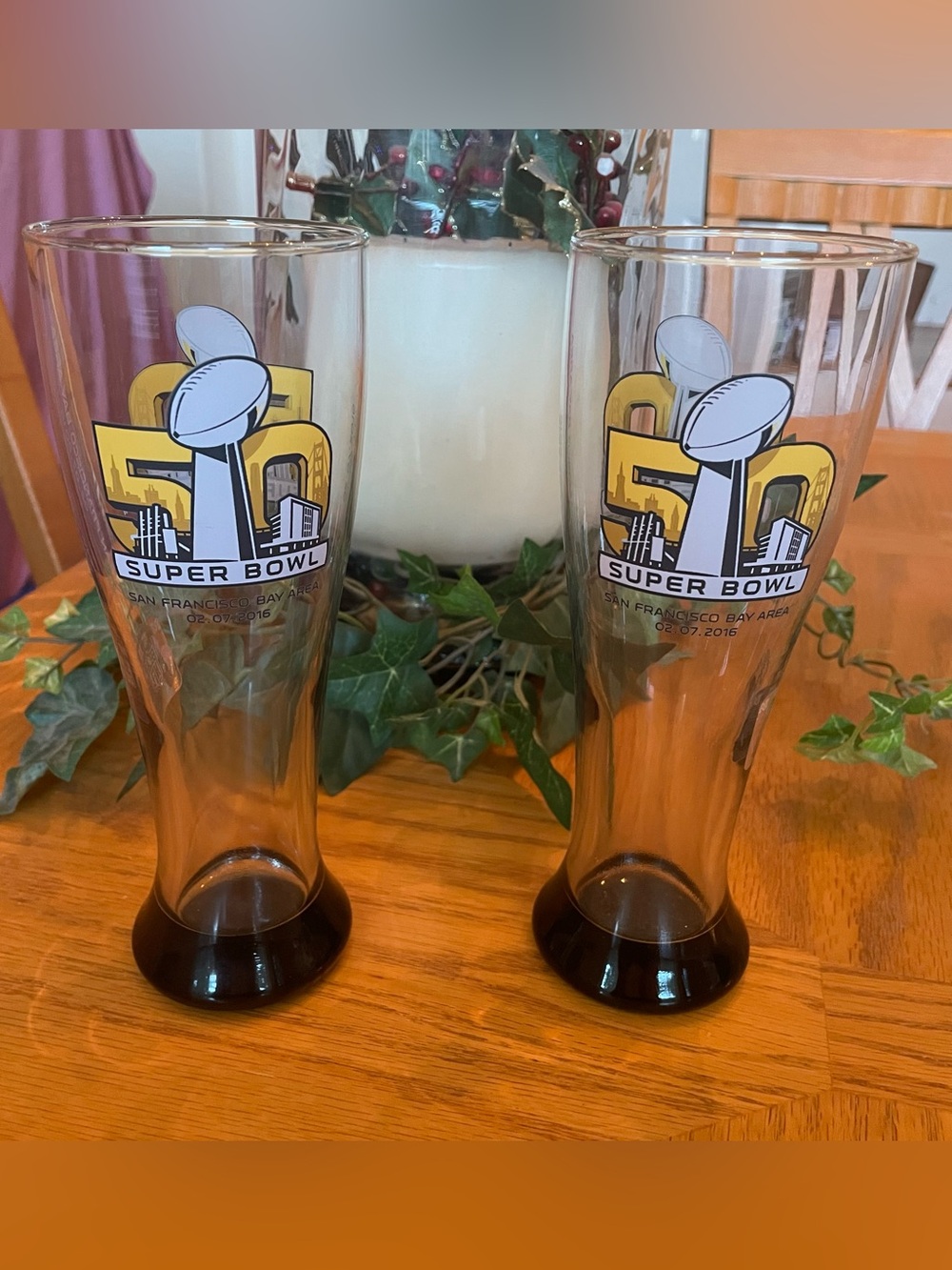 NFL San Francisco Super Bowl 50 Glasses